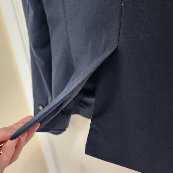 Banana Republic Single Breast Cotton-Blend Navy Suit Blazer 2P - Picture 11 of 14